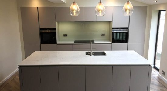 Schuller Sand Grey And Truffle Brown Biella Real German Kitchen Schuller Sand Grey And Truffle Brown