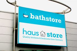 Bathstore Kitchen Haus-Store sign & logo