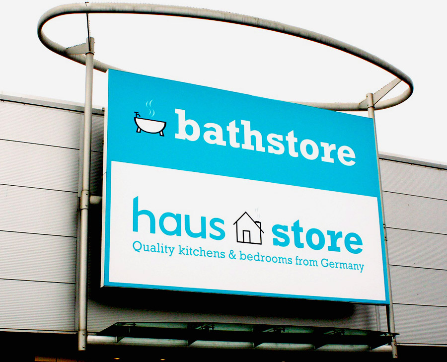 Bathstore Kitchen Haus-Store sign & logo